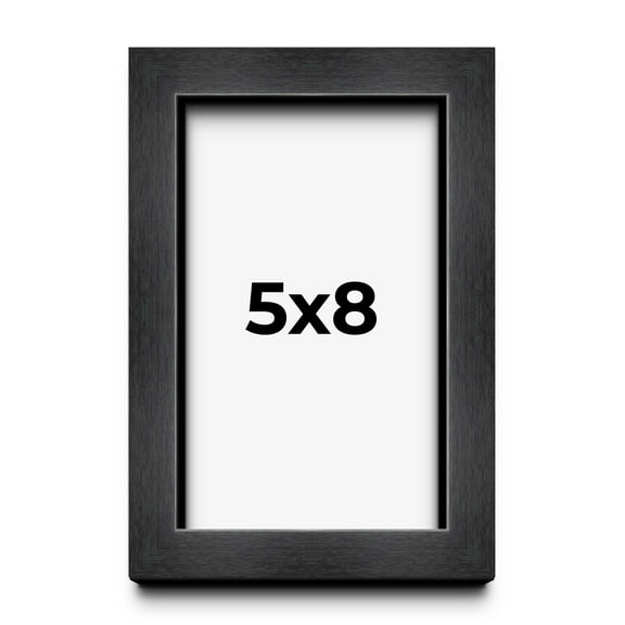 5x8 Shadow Box Frame Grey Charcoal Black | 0.875 Inches Deep | Solid Wood Shadowbox Display Frame |