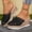 Black, variant on OKBOP Slip-On Sandals Medium Arch Closed Toe Espadrilles wedge sandals for Women High Heel Arch Support Slip-Resistant Platform wedge sandals