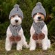 thumbnail image 4 of Conjunto de gorro y bufanda para perro, gorro tejido para perro, gorros cálidos de invierno navideños para mascotas, accesorios bonitos, calentador de orejas para cuello, capucha cálida, 4 of 5
