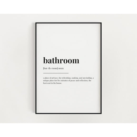 Bathroom Definition Print, Wall Art Prints, Quote Wall Art, Bathroom Decor, Wall Art, Bathroom Wall Art, Bathroom, Wall Art Print Home Decor #3418, Unframed Poster Size 8x12
