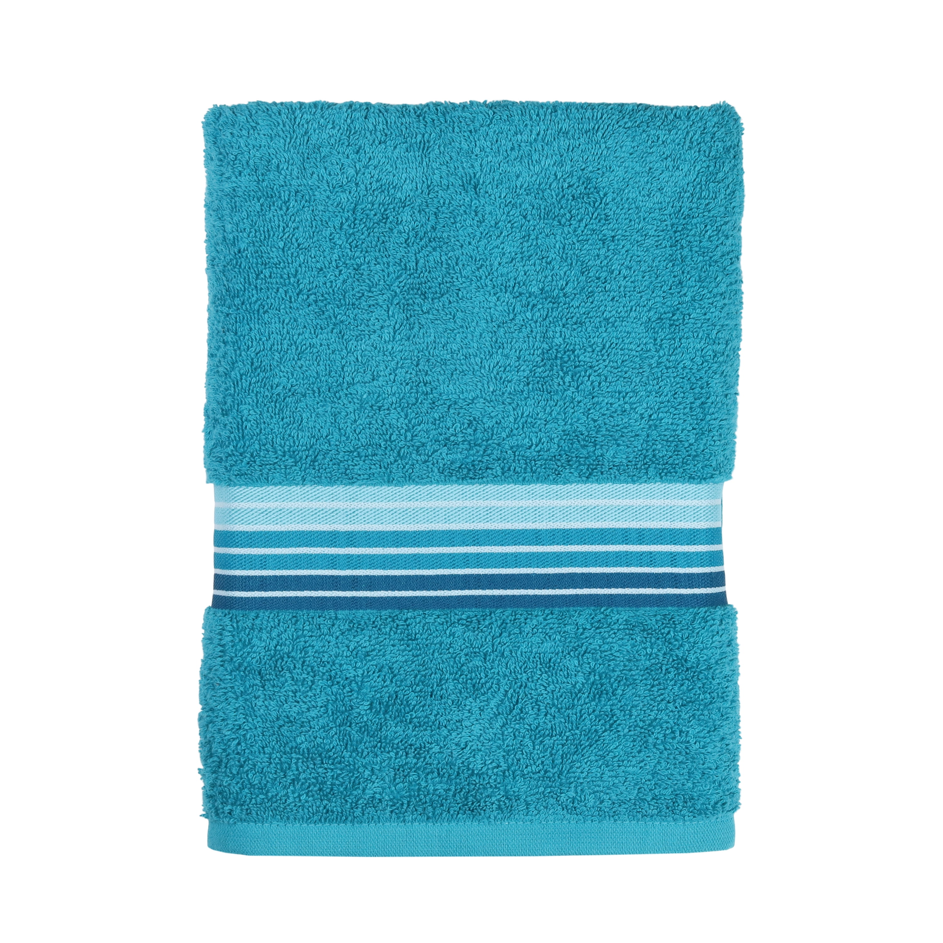 Cotton Rich  Bath Towels Set Of 3 Turquoise Towels 27 X 52 MainStays 