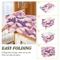 thumbnail image 2 of Yayeee Collapsible Cube Storage Bin with Lid Fabric Closet Decorative Basket with Handles, Purple Wave Pattern, 2 of 7