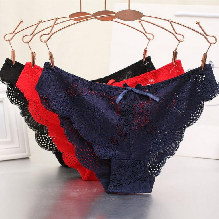 Womans Brazilian French Knickers Lace Panties Briefs Lingerie Plus Size