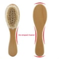 thumbnail image 4 of Natural Wool Baby Wooden Brush Comb Newborn Hair Brush Infant Head Massager, 4 of 6