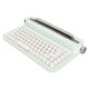 thumbnail image 3 of Teclado Bluetooth vintage de 86 teclas, teclado inalámbrico portátil con soporte integrado para Windows, Android e iOS, color verde menta, 3 of 15