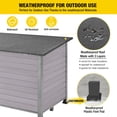 thumbnail image 6 of Aivituvin Large Outdoor Insulated Dog House Indestructible Dog Shelter Weatherproof Dog Kennel with Chew-Proof Metal Frame, Openable Roof for Small to Large Dog Breeds (Grey, 33.5"L x 22"W x 25.2"H), 6 of 9