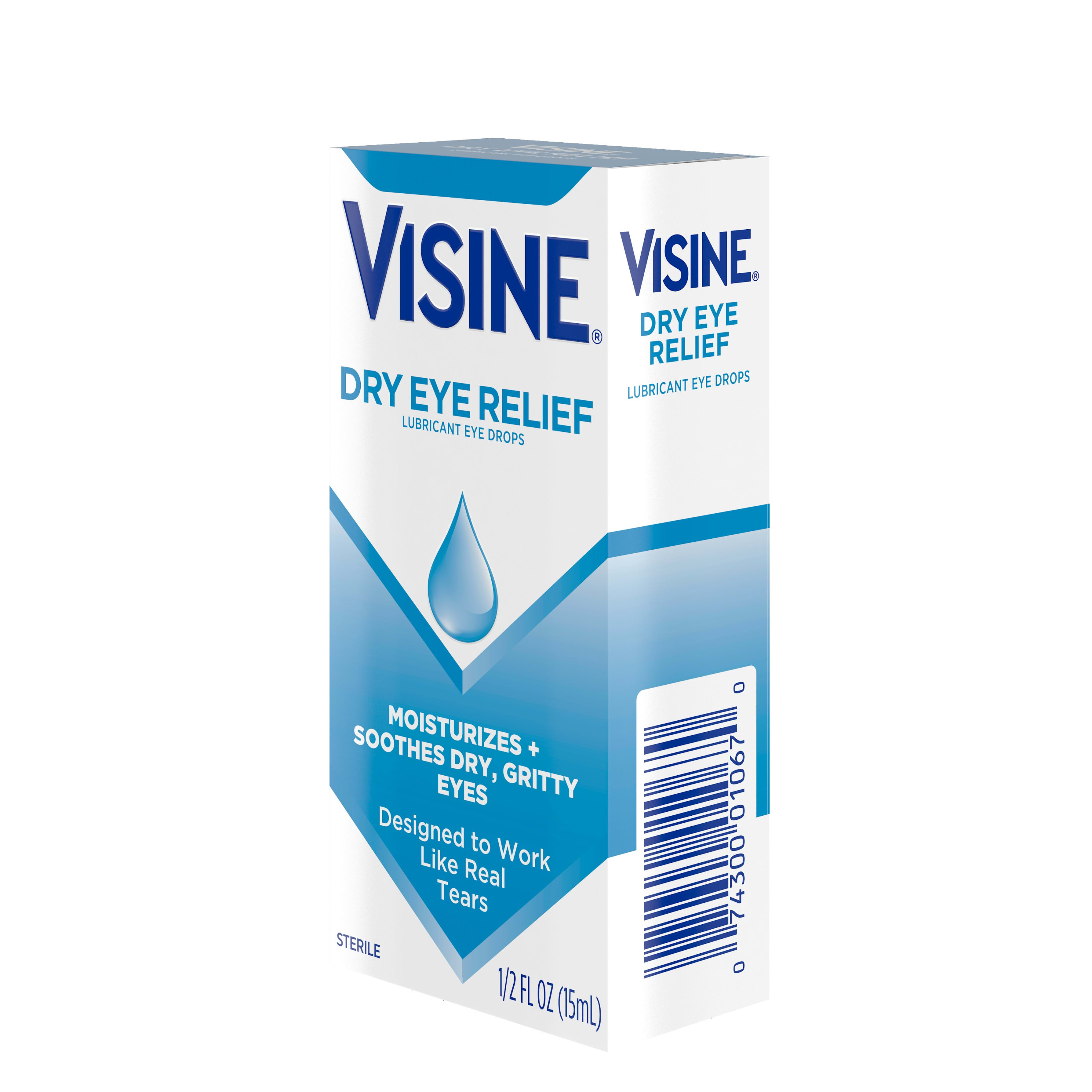 Visine Dry Eye Relief Lubricating Eye Drops for Dry Eyes, 0.5 fl. oz - image 2 of 15