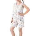 thumbnail image 2 of NAISIBABY Girls Outfit Sets 2-Piece, Graphic Tank Tops and Shorts Casual Soft Cotton Kids Summer Clothes Multicolor 4T, 2 of 9