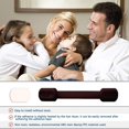 thumbnail image 6 of Baby Safety Locks - Child Proof Adjustable Latches for Cupboard Doors and Drawers Dresser Doors Closet Toilet Seat Oven Refrigerator Appliances,8 Pack Brown,Free 9 Extra Adhesive Pads, 6 of 8