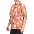 thumbnail image 2 of joogoo Men's Hawaiian Shirt Baseball Leaves Short Sleeve Casual Button Down Shirts M, 2 of 6