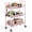 Pink, variant on Yeabett 3-Tier Slim Metal Rolling Storage Cart,Mobile Shelving Organizer Utility with Wheels & 4 Side Hooks, Unit Slide Out Mesh Storage Cart for Kitchen Bathroom Pantry Black