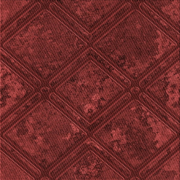 Ahgly Company Indoor Square Patterned Love Red Area Rugs, 4' Square