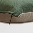 thumbnail image 5 of The HomeCentric Decorative Sea Blue Pack of 2, 26x26 inch (65x65 cm) Euro Shams, Velvet Double Side, Faux Leather Puller Euro Shams For Couch, Solid Color Modern Style Easter - Velvet Sea Jules, 5 of 10