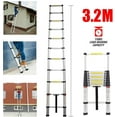 thumbnail image 6 of 10 FT Aluminum Telescoping Ladder Extension Ladder Anti-Slip Rubber Feet Telescopic Locking Mechanism Compact Ladders for 330 Pound Capacity, 6 of 7