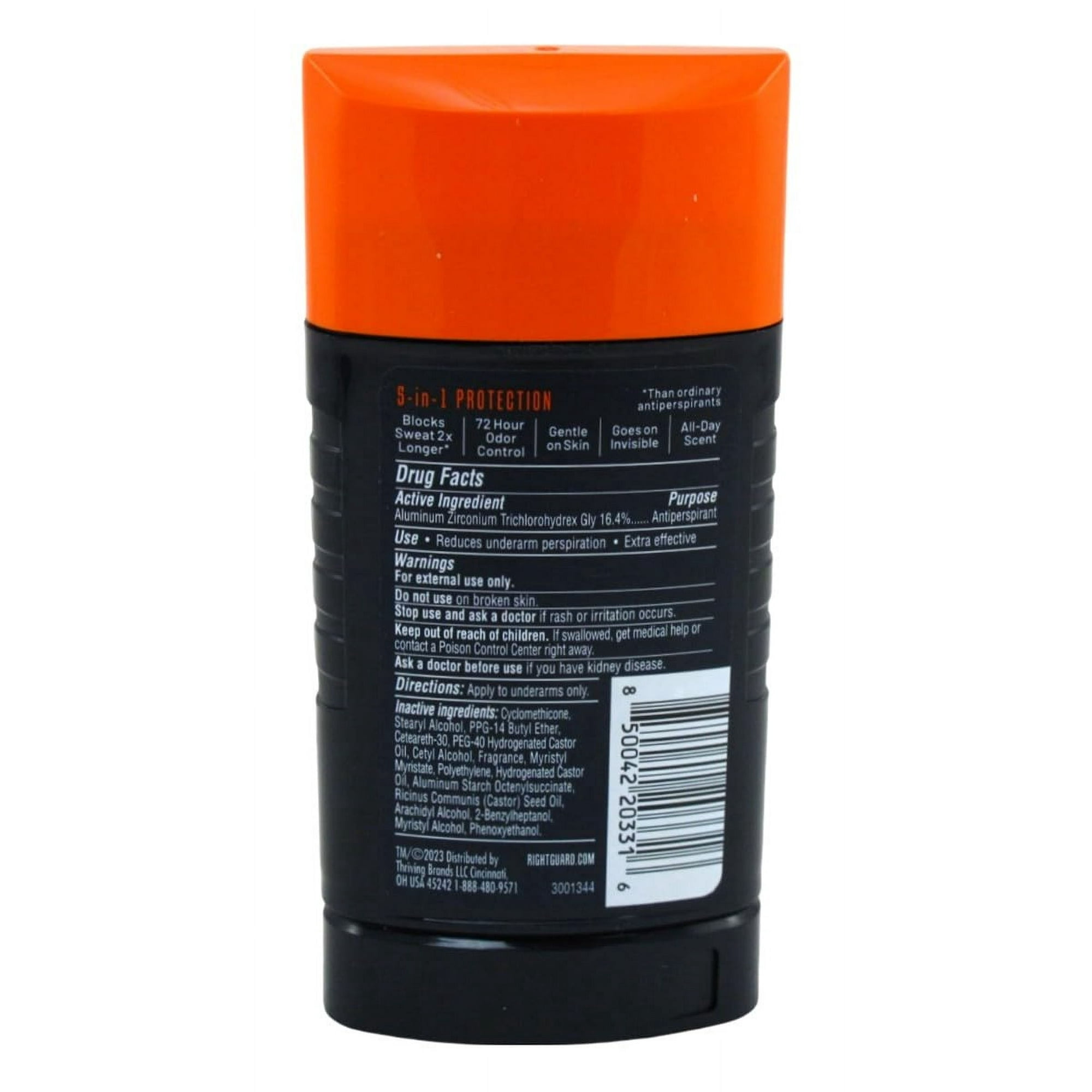 Right Guard Xtreme Defense 5 Arctic Refresh Antiperspirant Deodorant, 2.6 Oz, 6 Pack