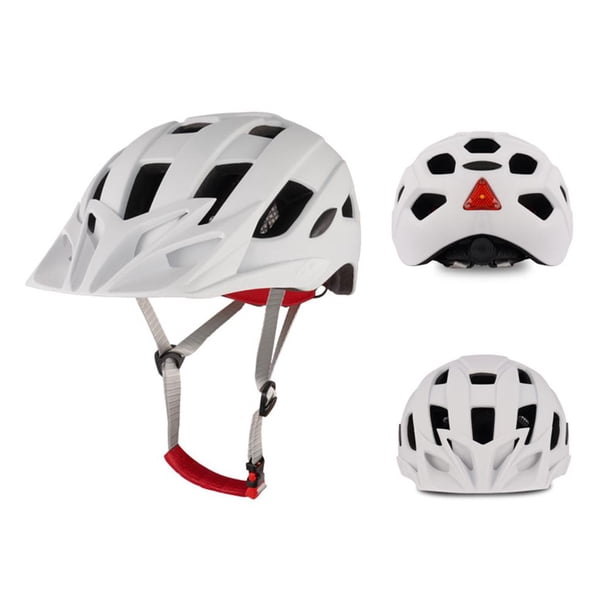 Casco De Bicicleta De Montaña De Carretera Casco De Bicicleta Deportes Casco De Ciclismo De Equitación Ventilado Con Luz De Seguridad qarigey OD015218-03
