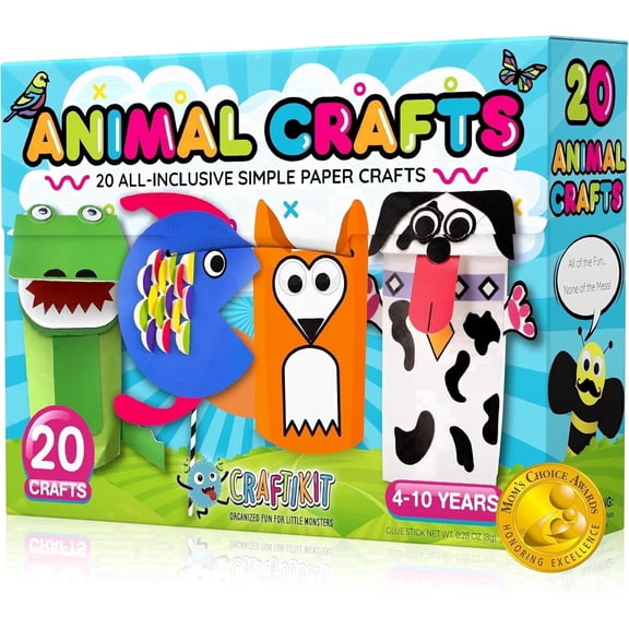 Craftikit Animal Arts and Crafts Kit Ages 3 to 10 20 Piece