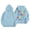 Sky Blue, variant on VBARHMQRT Navy Blue Sweatshirt Women's Fall/Winter 2024 Hooded Long Sleeved Hoodie