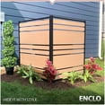 thumbnail image 3 of 48in H x 40in W (2 Panels) No Dig Enclo Vienna Cedar Color Privacy Screen, Outdoor WoodTek Vinyl Privacy Fence Panel, Privacy Wall for Trash Can & Air Conditioner Fence, Patio Privacy Screen, EC18017, 3 of 11