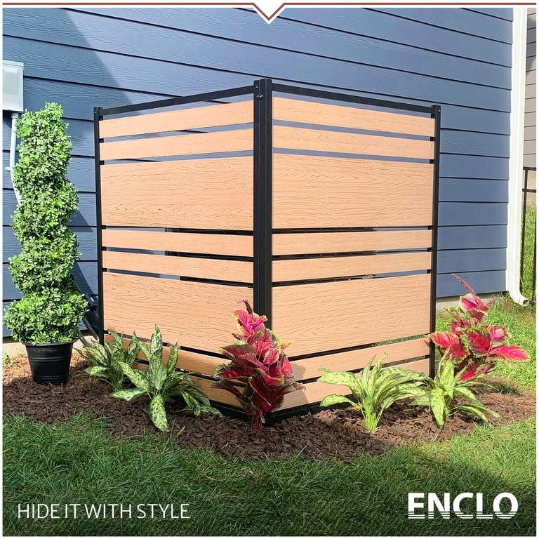 48in H x 40in W (2 Panels) No Dig Enclo Vienna Cedar Color Privacy