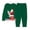 AB266 Green, variant on Bainana Christmas Unisex Kids Pajamas Santa Claus Print Long Sleeve T-Shirt Pants Loungewear Boys And Girls Daily Casual Clothes Set, Size 2-3 Years