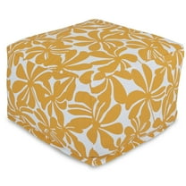 Majestic Home Goods Ottoman Pouf Plantation Yellow