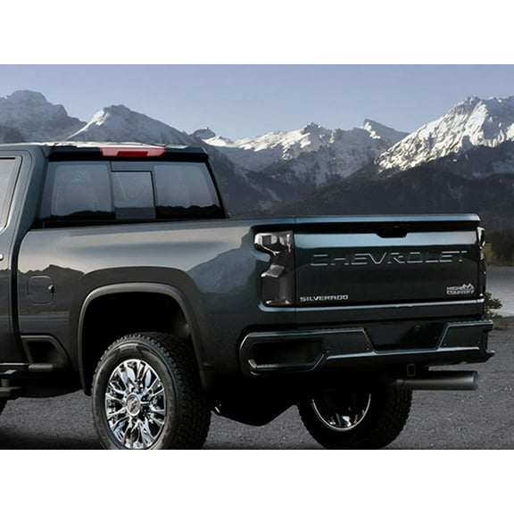 Rvinyl Tail Light Tint Covers Compatible with Chevrolet Silverado 2019-2025 - Blackout Smoke