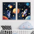 thumbnail image 3 of Space Astronaut Canvas Poster for Boys Game Room Wall Decor Solar System Rocket Wall Poster Room Decor Accessories, 3 of 6
