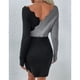 thumbnail image 1 of Vestido De Punto, Poliéster, Manga Larga, Vestido De Punto, Lavable A Máquina, Elegante Ondulado Para El Trabajo Para Mujeres ANGGREK Otros, 1 of 7