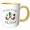 Yellow/White, variant on 3drose, Proud to Be Irish Green with Pipes, 11oz Magic Transforming Mug