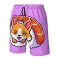 thumbnail image 4 of Fotbe Corgi In Sushi Roll Trajes de Baño Estampados para Hombre, Shorts de Verano de Secado Rápido, Ropa de Playa, Bañadores-Small, 4 of 6