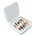 thumbnail image 4 of 10 piezas de moscas húmedas para pesca con mosca surtidas con estuche de almacenamiento, hechas a mano, de agua dulce con anzuelos, señuelos falsos, 4 of 8