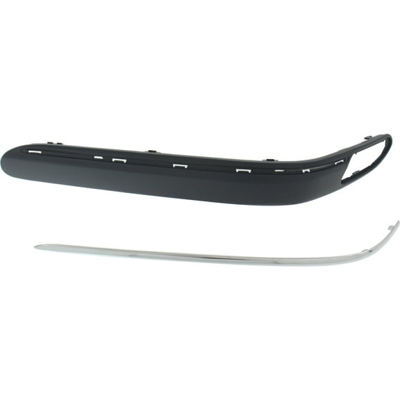 Front Bumper Trim Compatible with MERCEDES BENZ C-CLASS 2001-2007 Left Driver Side Primed Sedan with Avantgarde and Elegance Package