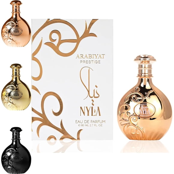 Ara-biyat Prestige Nyla Vanielle Eau de Body Spray – Vanilla & Caramel Body Spray, Sweet & Sensual Scent, Long-Lasting Fragrance, For Women, Elegant Rose Gold Bottle, 2.7 fl oz (Nyla)