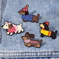 thumbnail image 4 of Jiibva Cartoon Dachshund Brooch Pin Funny Animal Lapel Pins Novelty Dog Pins Badge for Backpack Clothes Hat Decoration, 4 of 7