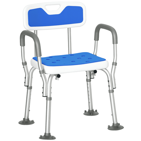 Favory Shower Chair for Seniros Elderly Handicap Disabled Bariatric Adults or Women with Back, Bench Seat for Inside Shower stall and Bathroom Bath Tub Seats Adjustable Small Stool
