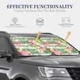 thumbnail image 3 of Kdxio Tropical Flamingo Print 2-Piece Sun Shade Front Windshield - Foldable Car Front Window Sunshades For Most Sedans Suv Truck, 3 of 6