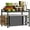 Black, variant on Extendable Microwave Oven Rack - Adjustable Kitchen counter shelf, 2 Tier Microwave Stand (L15.7~23.6" xW12.8 xH17.7) with 6 Hooks for Kitchen Countertop Organizer (Black)