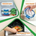 thumbnail image 3 of NutriChef 24 Piece Superior Glass Food Storage Set, Locking Hinge Red Lids, 3 of 3