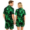 thumbnail image 5 of Halloween Pj Set Halloween Couple Pajamas Matching Sets Button Up Pajamas Spooky Pajamas Women Halloween Pajamas Couple Pajamas Matching Sets Womens Pajama Sets With Pockets, Green, L, 5 of 5