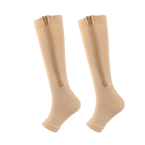 Stockings For Womens Adult'Zipper Sportcasual Fitneselastic Compression Thigh High Stockings