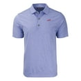 thumbnail image 2 of Men's Cutter & Buck Heather Royal SMU Mustangs Vault Forge Eco Heathered Stripe Stretch Recycled Polo, 2 of 3