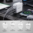 thumbnail image 5 of Xtreme Power 27W International Travel Adapter Wall Charger, 2 USB-C & 2 USB-A Ports, G/C/I Plug Types, White, 5 of 8