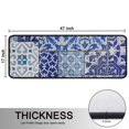 thumbnail image 5 of Kitchen Rugs Sets Of 2,Blue Ethnic Floral Patchwork Pattern Anti Fatigue Kitchen Mat Rugs Non Slip Washable,Decorative Kitchen Floor Mats for Kitchen,Sink,Laundry,17"x47"+17"x47", 5 of 5