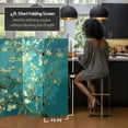 thumbnail image 5 of Red Lantern 4 ft. Short Van Gogh Canvas Folding Screen - Almond Blossoms/Wheat Field, 5 of 7