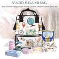 thumbnail image 5 of Fuzoiu Travel1 Print Diaper Bag Backpack,Baby Essentials Travel Tote,Multi function Waterproof Diaper Bag, Travel Essentials Baby Bag - Unisex, 5 of 6