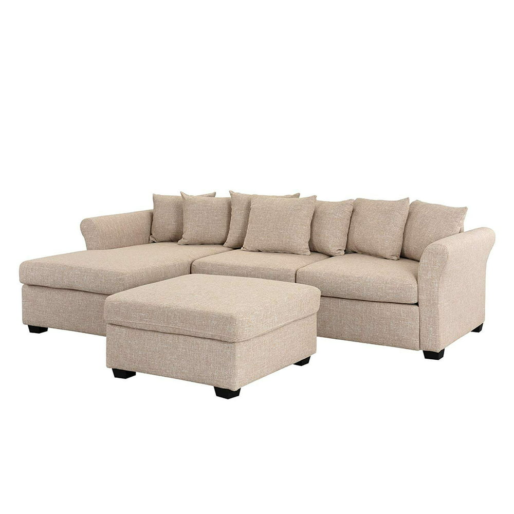 Mobilis Classic 96" Large Sectional Sofa with Left Facing