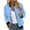 Sky Blue, variant on Women Lightweight Jacket Casual Zip Up Long Sleeve Coat Spring Fall Solid Color Trendy Work Clothes With Pockets Sky Blue M