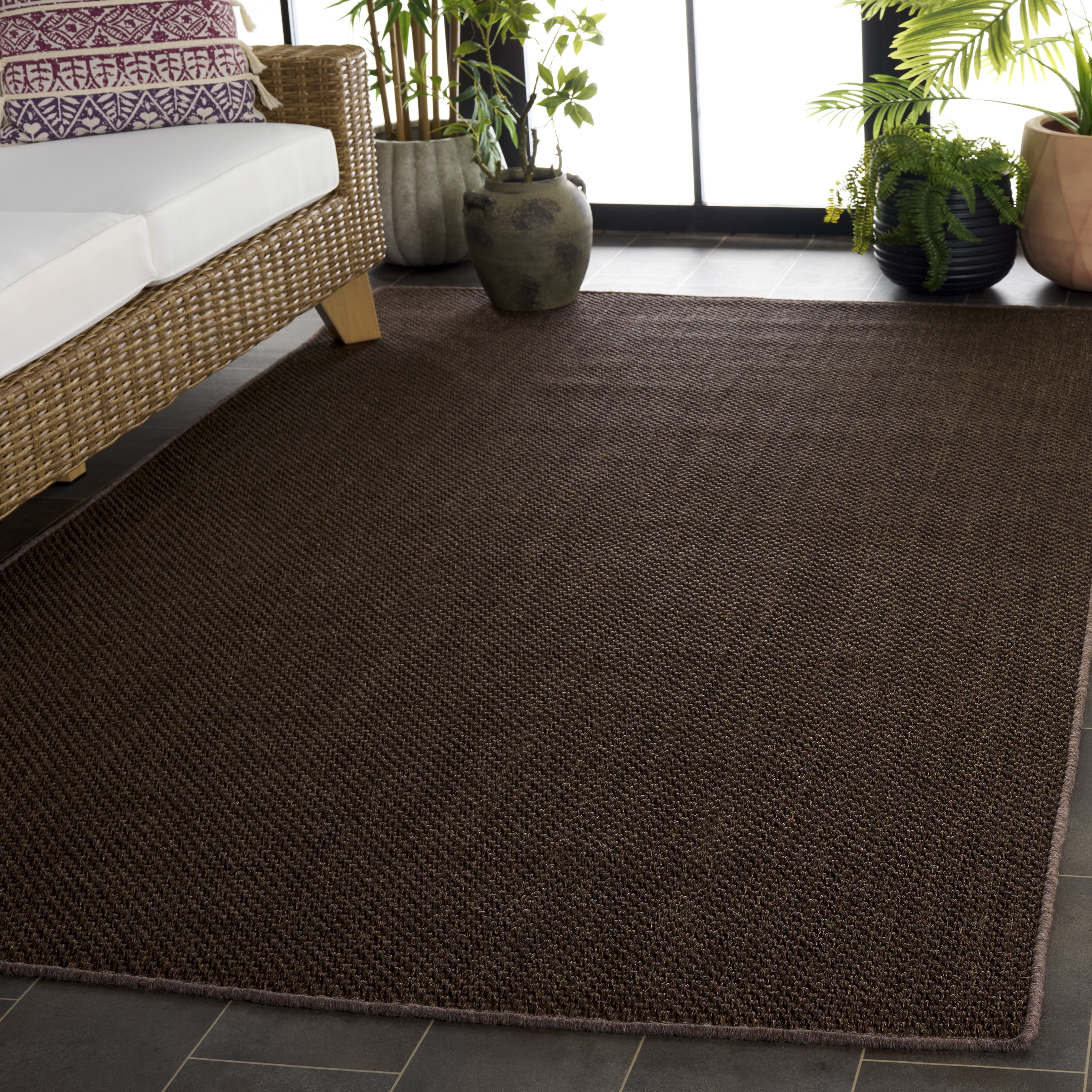 Safavieh Natural Fiber Katelynn Solid Area Rug, Brown, 3' x 5'