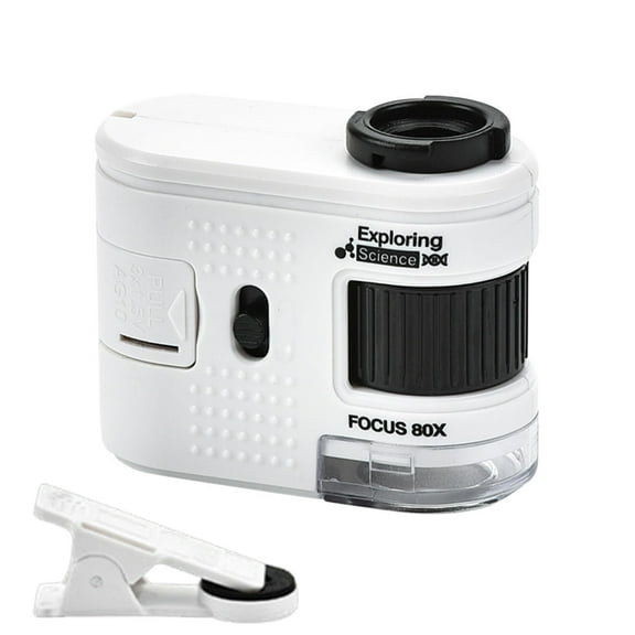 erfcxs Portable Small Handheld 80X Magnification With LED Lighting For Jewelry Appraisal & Scientific